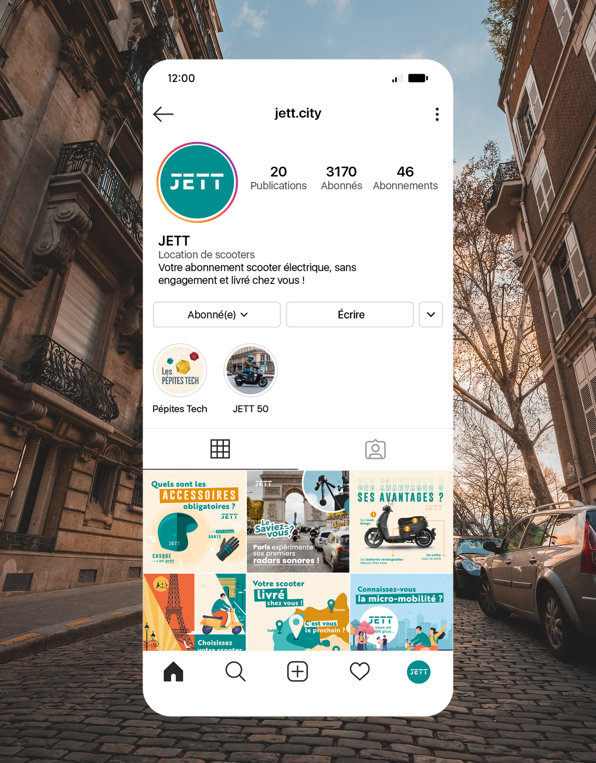 Réseaux sociaux JETT I by PAOMA® Agence de marketing Digitale