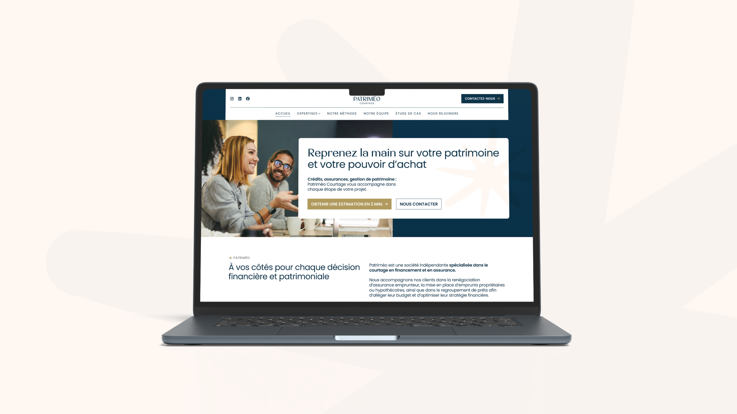 Conception d'un site internet adaptatif pour un cabinet de conseil financier à Valenciennes.
