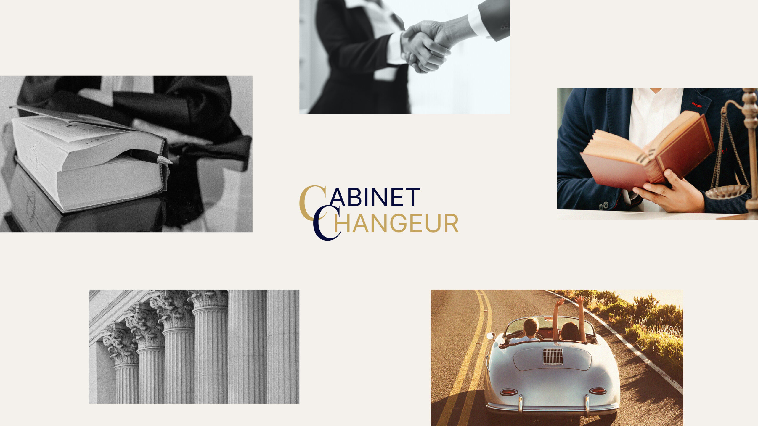 Sélection de photos et univers visuel pour le site internet cabinet d'avocats Cabinet Changeur.